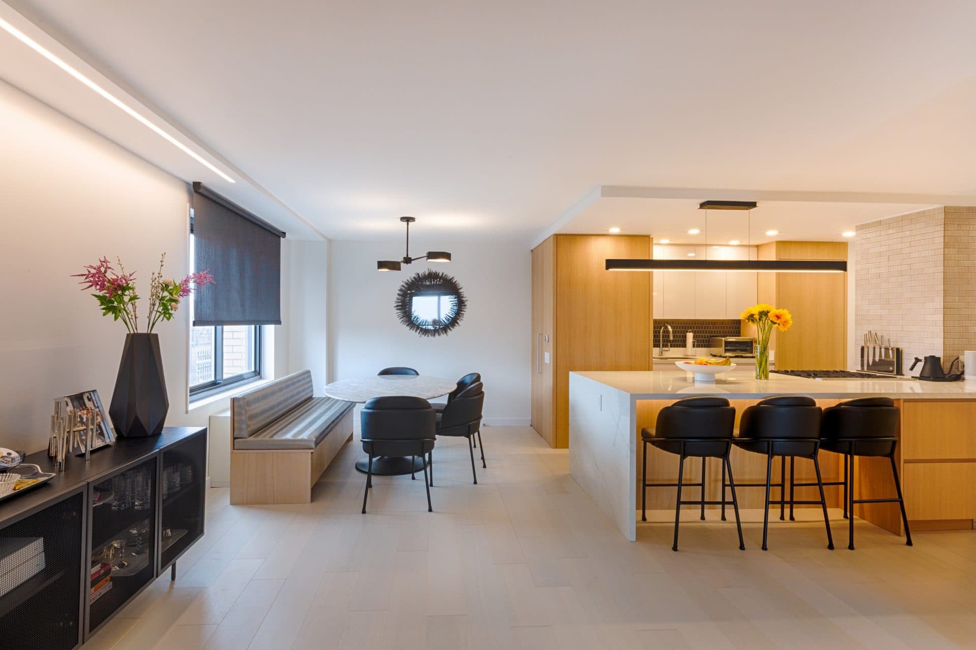 Sherman Square living room — renovation by Grandeur Hills Group, New York