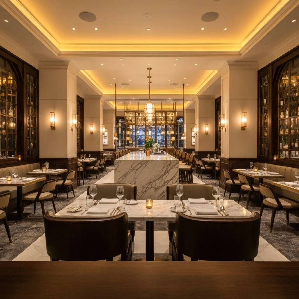 Hospitality Interiors service by Grandeur Hills Group — Memorable Guest Experiences for NYC homes and businesses