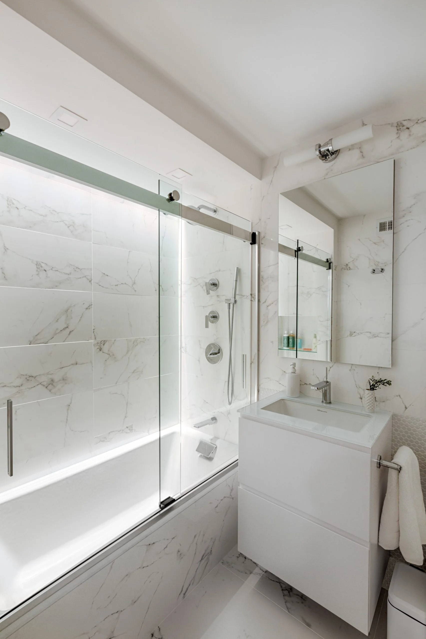 Luxury Bathroom Remodeling project — Sherman Square Project, Upper West Side, NY, by Grandeur Hills Group